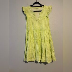 Roller Rabbit Remi Gingham Pippa Dress lime green